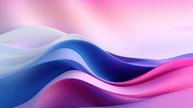Abstract wavy pattern in vibrant pink and purple hues. Abstract artwork with colorful waves that appear to be flowing and swirling across the background. Dynamic background for modern design. AIG35.