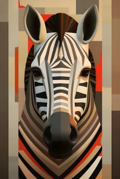 Abstract illustration: Zebra head with abstract background. Vector illustration. Eps 10.