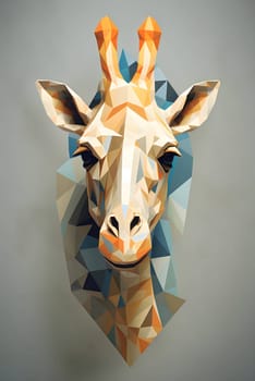 Abstract illustration: Low poly giraffe head. Polygonal style. Vector illustration.