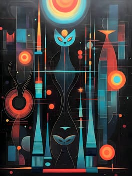 Abstract illustration: Abstract background with geometric elements. Futuristic design. Vector illustration.