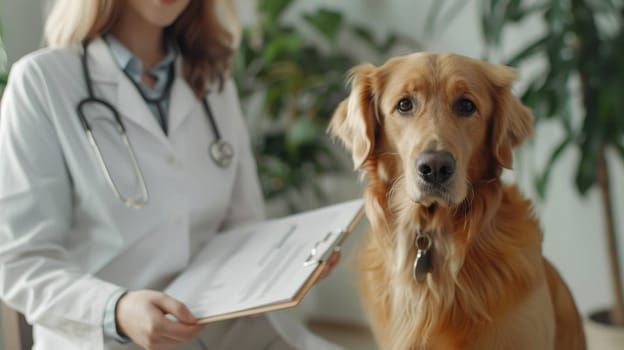 Veterinarian with a dog, Pet care, Animal pet health checkup, Pet health care and animals concept.