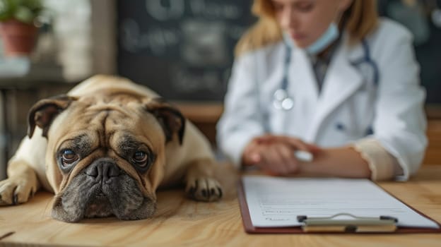 Veterinarian with a dog, Pet care, Animal pet health checkup, Pet health care and animals concept.