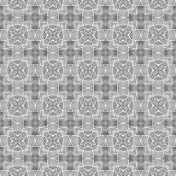 Textile ready grand print, swimwear fabric, wallpaper, wrapping. Black and white surprising boho chic summer design. Ethnic hand painted pattern. Watercolor summer ethnic border pattern.