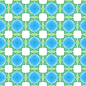 Oriental arabesque hand drawn border. Green bewitching boho chic summer design. Textile ready amusing print, swimwear fabric, wallpaper, wrapping. Arabesque hand drawn design.