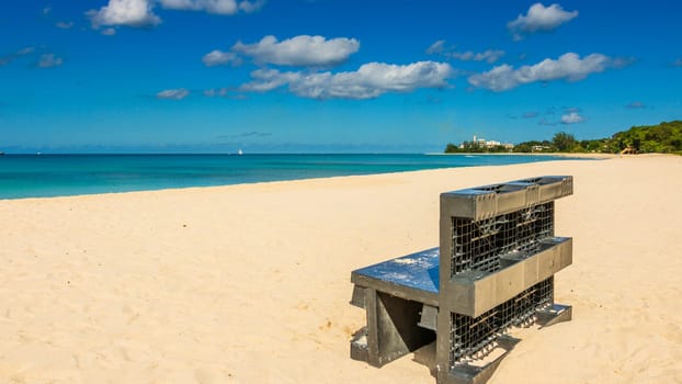 Barbados Island's Sandy Paradise Beach, Caribbean Island