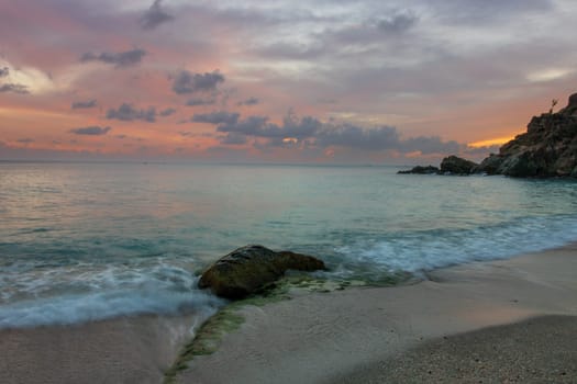 Peaceful beach in Saint Barthelemy (St. Barts, St. Barth) Caribbean