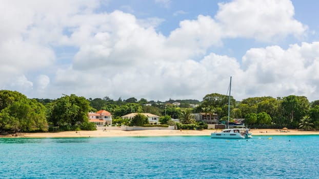 Barbados Island's Sandy Paradise Beach, Caribbean Island