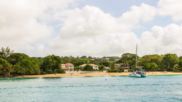 Barbados Island's Sandy Paradise Beach, Caribbean Island