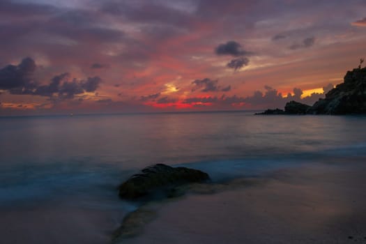 Peaceful beach in Saint Barthelemy (St. Barts, St. Barth) Caribbean