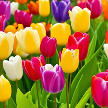 Realistic detailed colorful tulips buds set for content creation or decoration.,tulip flower multimedia background