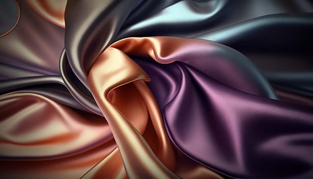 Silk fabric background texture. Generative AI,