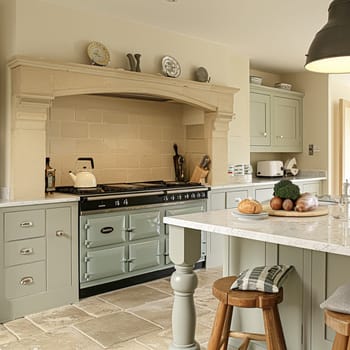 Bespoke kitchen design, country house and cottage interior design, English countryside style renovation and home decor idea