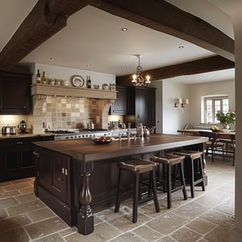 Bespoke kitchen design, country house and cottage interior design, English countryside style renovation and home decor idea