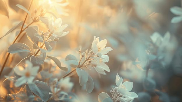 A close up of a bunch of pink flowers with the sun shining on them.