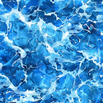 A stunning closeup of azure liquid water surface with electric blue waves creating a mesmerizing pattern, showcasing the fluidity and beauty of this transparent material