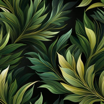 Seamless pattern tile background flowers and floral leaves plants. High quality photo