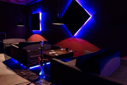 interior of the hookah room for the traditional Eastern relaxation and Smoking in Asia