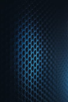 metallic mesh on the audio column closeup, texture