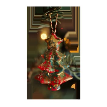 Christmas colorful tree toy old fashioned ai generated photo