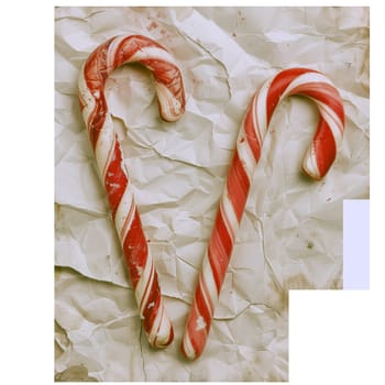 Christmas candy cane old fashioned ai generated photo