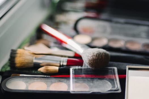 brush color professional fashion makeup for eyes and skin
