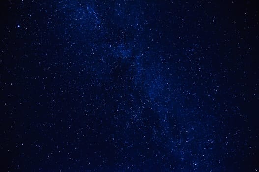 stars in the night dark blue sky with the milky way