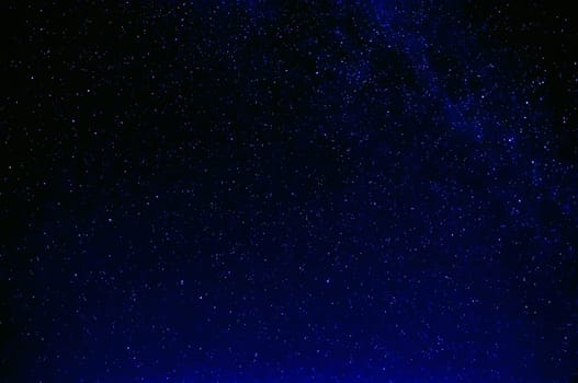 milky way and so many stars in the night dark blue sky