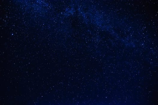 stars on the night dark blue starry sky with the milky way