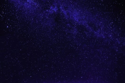 milky way with many stars shining on a dark night