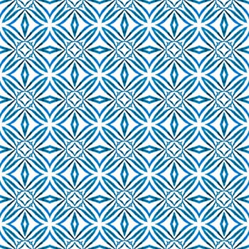 Chevron watercolor pattern. Blue sublime boho chic summer design. Green geometric chevron watercolor border. Textile ready sightly print, swimwear fabric, wallpaper, wrapping.