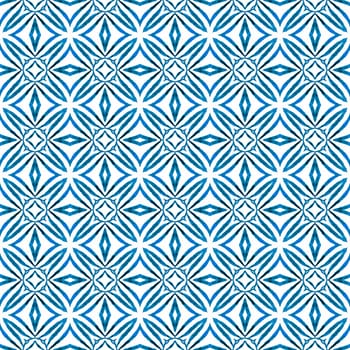 Chevron watercolor pattern. Blue sublime boho chic summer design. Green geometric chevron watercolor border. Textile ready sightly print, swimwear fabric, wallpaper, wrapping.