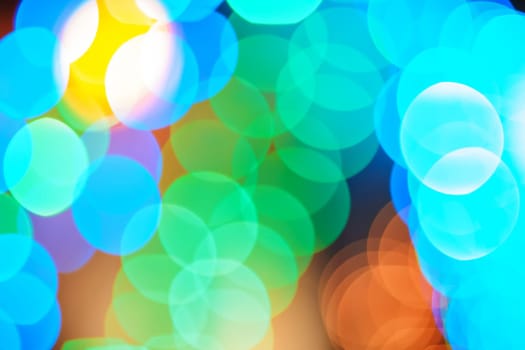 multi-colored abstract blurred background with bright bokeh