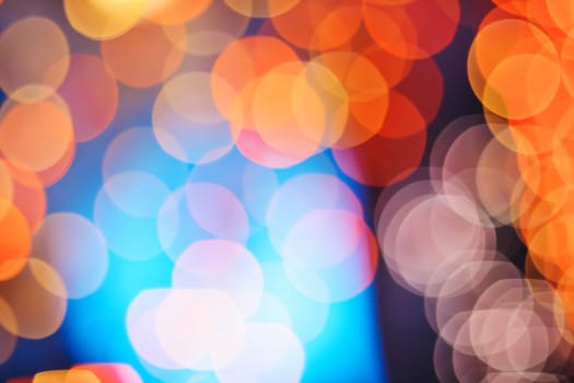 orange bright bokeh for beautiful blurred abstract background