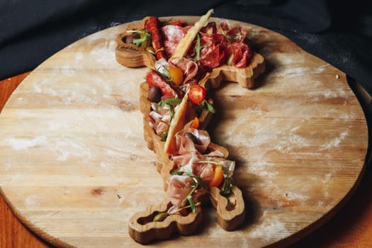 A close-up view of a wooden board with the Italy form prominently engraved on it, creating a sense of tranquility and minimalist charm.