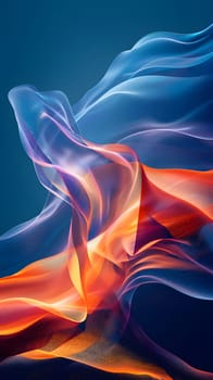 A closeup image capturing a vibrant purple flame against an electric blue background, resembling a geological phenomenon. The fluid and liquidlike movements represent the heat and artistry of fire