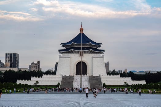 Taipei, Taiwan 28 April 2024 : Chiang Kai Shek memorial hall at Liberty Square in Taipei city of Taiwan.