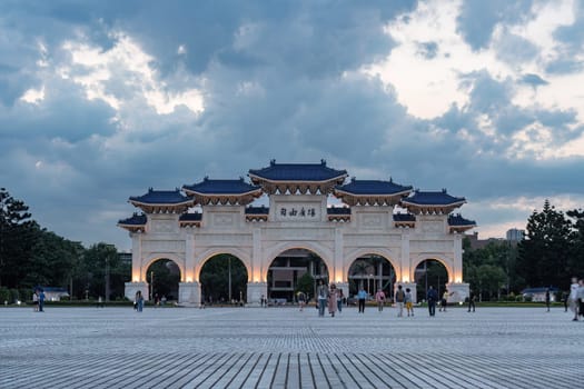 Taipei, Taiwan 28 April 2024 : Chiang Kai Shek memorial hall at Liberty Square in Taipei city of Taiwan.