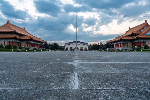 Taipei, Taiwan 28 April 2024 : Chiang Kai Shek memorial hall at Liberty Square in Taipei city of Taiwan.