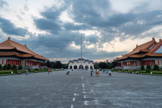 Taipei, Taiwan 28 April 2024 : Chiang Kai Shek memorial hall at Liberty Square in Taipei city of Taiwan.