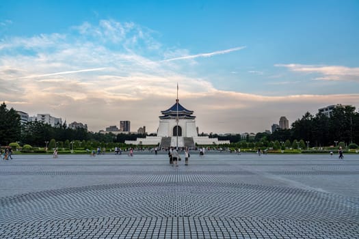 Taipei, Taiwan 28 April 2024 : Chiang Kai Shek memorial hall at Liberty Square in Taipei city of Taiwan.