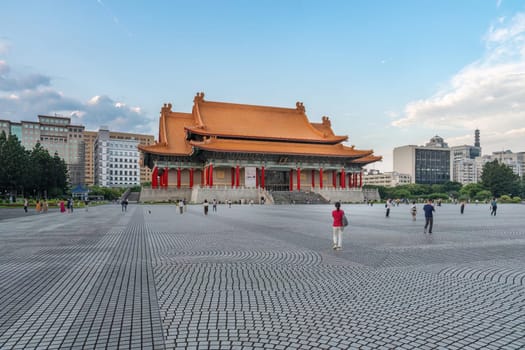 Taipei, Taiwan 28 April 2024 : Chiang Kai Shek memorial hall at Liberty Square in Taipei city of Taiwan.