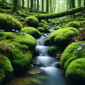 Brookside Beauty: Serene Nature Retreat with Moss
