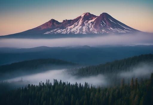 Mystic Dawn: Lassen Volcano's Morning Mist