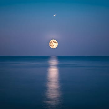 Serenade of the Celestial: Nighttime Harmony in the Super Moonlit Skies