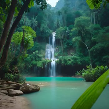 Turquoise Tranquility: Exploring the Kuang Si Cascade Waterfall