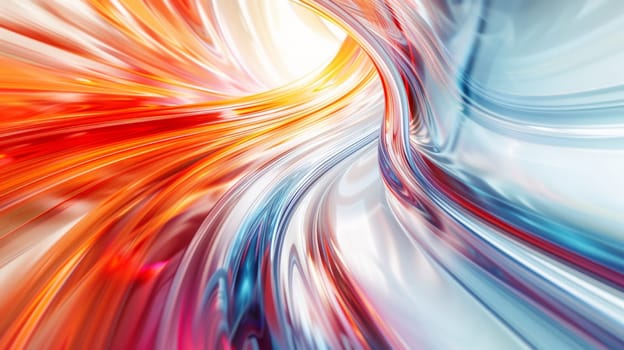 A colorful swirl of red, blue, and white. The colors are vibrant and the lines are curvy, creating a sense of movement and energy. The image is abstract and open to interpretation