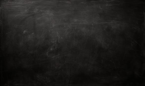 Textured blackboard surface with scratch marks, ideal for educational backgrounds, school-related designs. Realistic, black school board texture. Generative AI