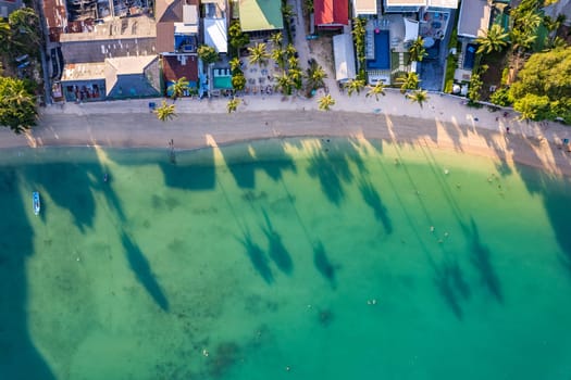 Aerial view of Ao Yon beach in Phuket, Thailand, south east asia