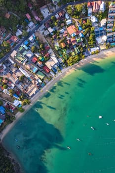 Aerial view of Ao Yon beach in Phuket, Thailand, south east asia