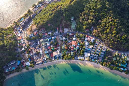 Aerial view of Ao Yon beach in Phuket, Thailand, south east asia